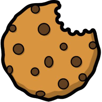 A clipart cookie with a bite taken out of it.